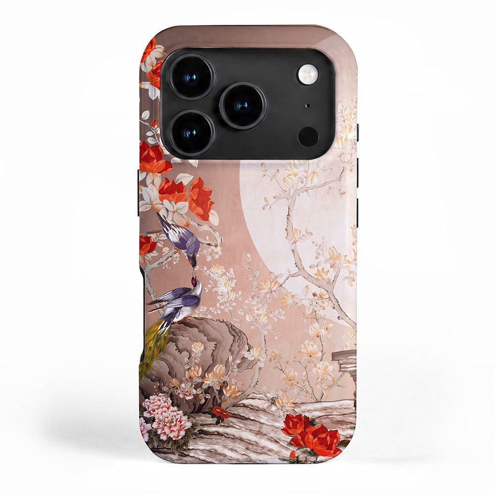 Chinoiserie Moonlight Sakura Garden iPhone Case Gallery Image 1