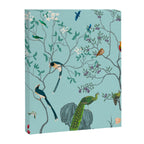 Chinoiserie Oriental Blossom Floral Birds Aqua Blue Peacock Botanical Canvas Print Gallery Image 8