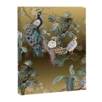 Chinoiserie Oriental Golden Peacock Fresco Art Canvas Print Gallery Image 8