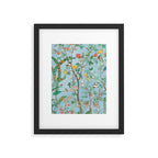 Chinoiserie Pastel Blue Floral Bird Garden II Framed Art Print Gallery Image 6
