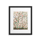 Chinoiserie Peach Floral Fresco Garden Birds Framed Art Print Gallery Image 6