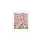 Chinoiserie Pink Fresco Floral Garden Birds Oriental Botanical Art Print Gallery Image 1