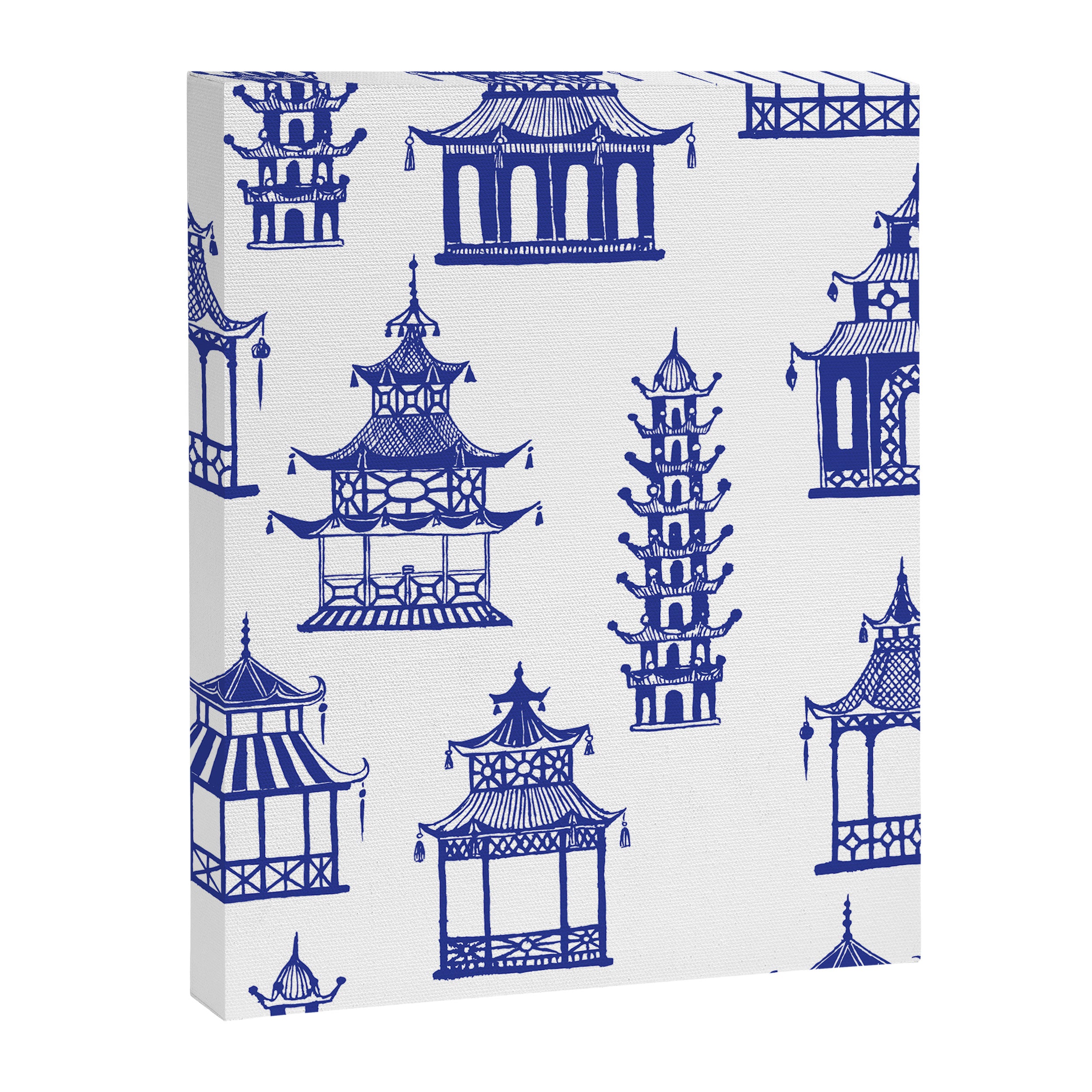 Chinoiserie Temple Pagodas Canvas Print Gallery Image 8