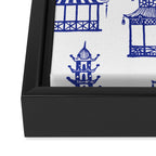 Chinoiserie Temple Pagodas Framed Canvas Print Gallery Image 3