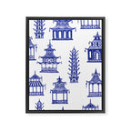 Chinoiserie Temple Pagodas Framed Canvas Print Gallery Image 8