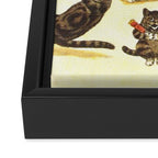'Christmas Party Cats' by Louis Wain Vintage Cat Art Framed Canvas Print Gallery Image 3