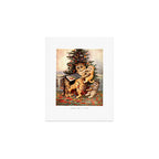 'Christmas Time In Catland' Louis Wain Vintage Cat Art Print Gallery Image 1