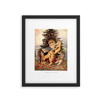 'Christmas Time In Catland' Louis Wain Vintage Cat Framed Art Print Gallery Image 5