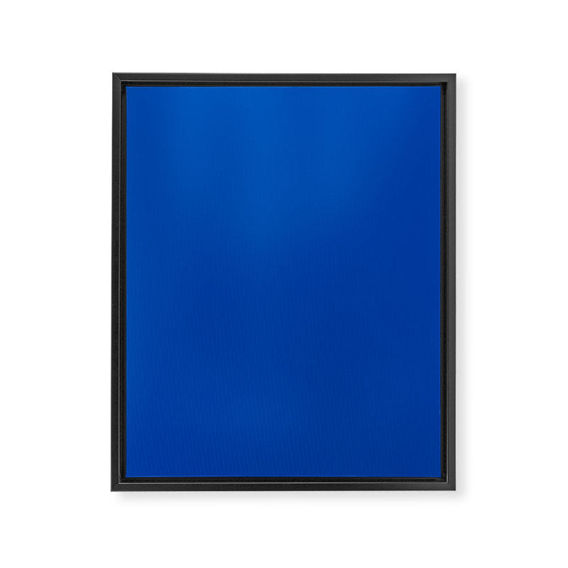 Cobalt Blue Solid Color Framed Canvas Print Gallery Image 8