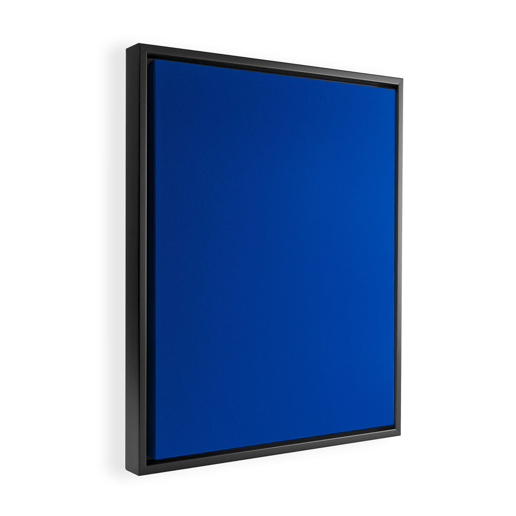 Cobalt Blue Solid Color Framed Canvas Print Gallery Image 2