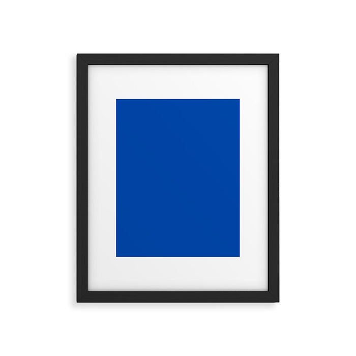 Cobalt Blue Solid Color Framed Art Print Gallery Image 1