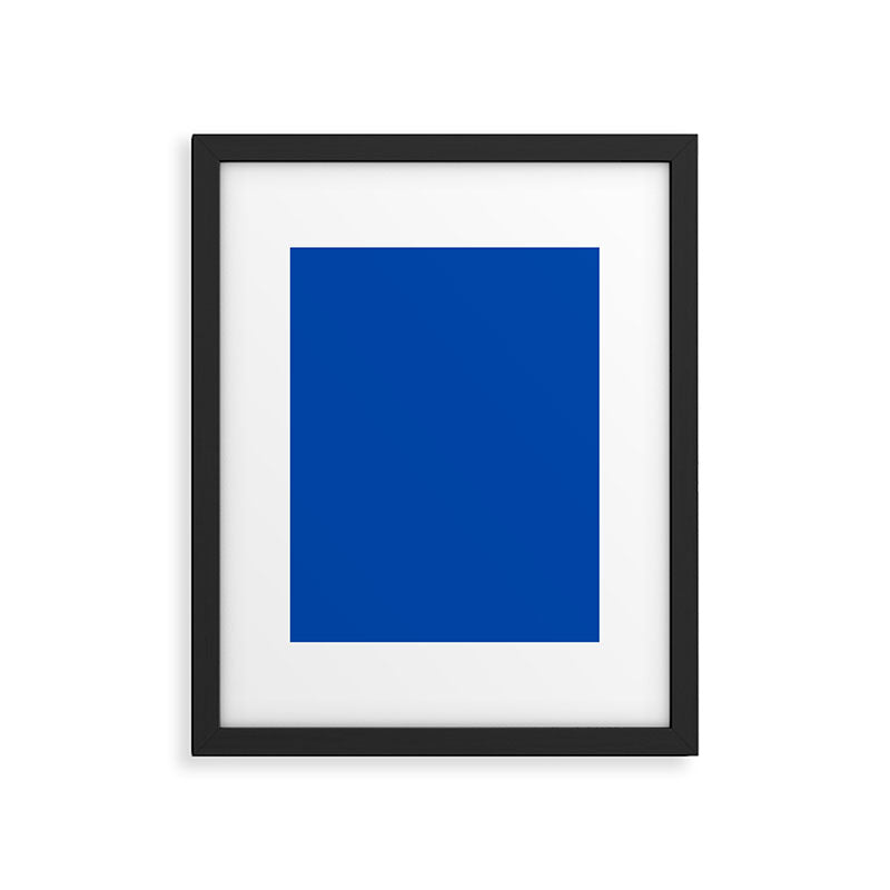Cobalt Blue Solid Color Framed Art Print Gallery Image 6