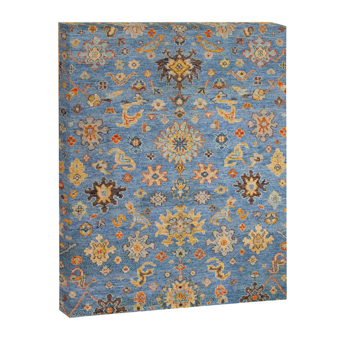 Cornflower Blue Saffron Antique Indian Agra Canvas Print Gallery Image 1