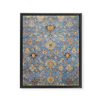 Cornflower Blue Saffron Antique Indian Agra Framed Canvas Print Gallery Image 6