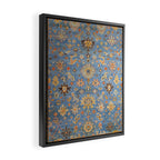 Cornflower Blue Saffron Antique Indian Agra Framed Canvas Print Gallery Image 2