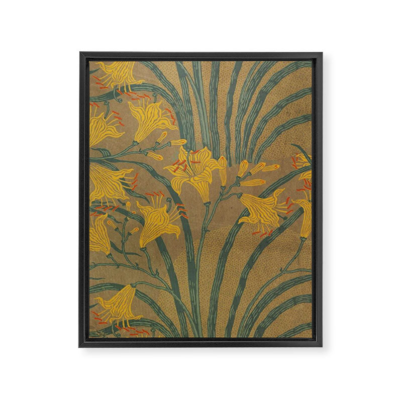Day Lilies II by Walter Crane Framed Canvas Print Gallery Image 6