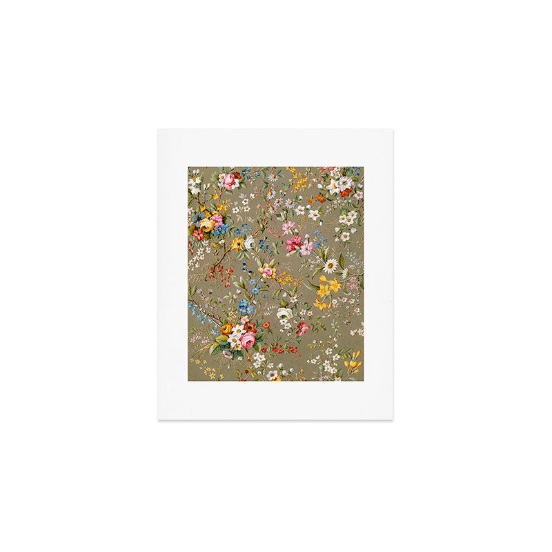 Dreamy Floral Marble End Paper 1788 William Kilburn Art Print Gallery Image 1