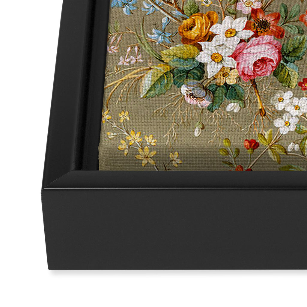Dreamy Floral Marble End Paper 1788 William Kilburn Framed Canvas Print Gallery Image 3