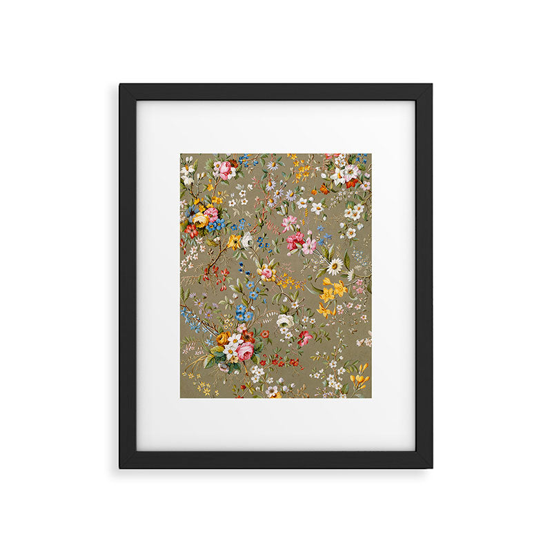 Dreamy Floral Marble End Paper 1788 William Kilburn Framed Art Print Gallery Image 4
