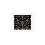 Elegant Antique Baroque Black & Gold Scroll Pattern Art Print Gallery Image 1