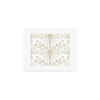 Elegant Antique Baroque White & Gold Scroll Pattern Art Print Gallery Image 1