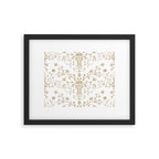 Elegant Antique Baroque White & Gold Scroll Pattern Framed Art Print Gallery Image 5