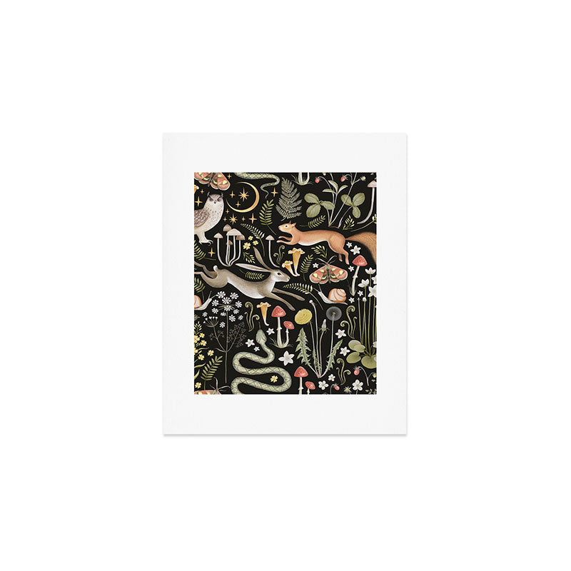 Enchanted Magical Midnight Forest II Art Print Gallery Image 1