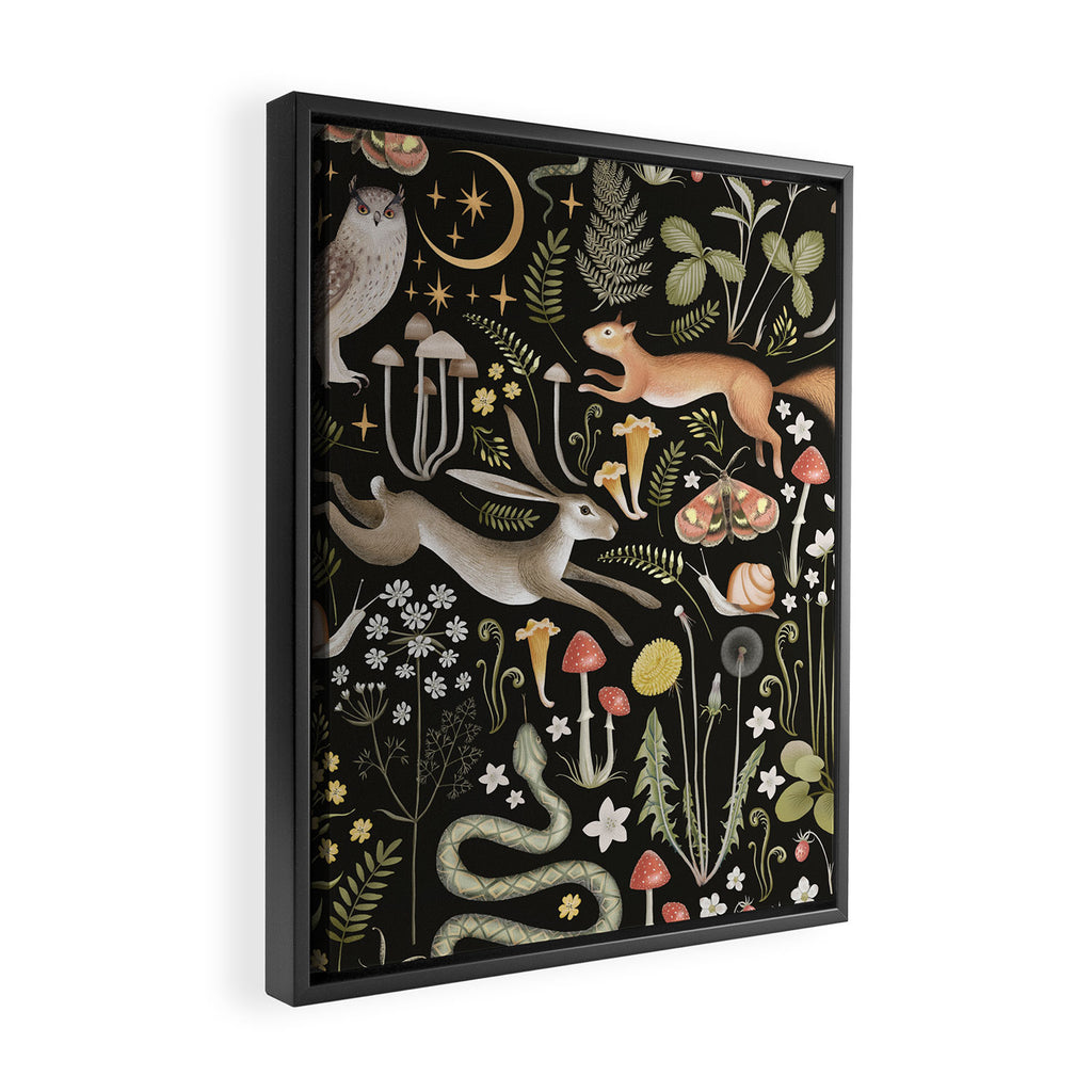 Enchanted Magical Midnight Forest II Framed Canvas Print Gallery Image 2