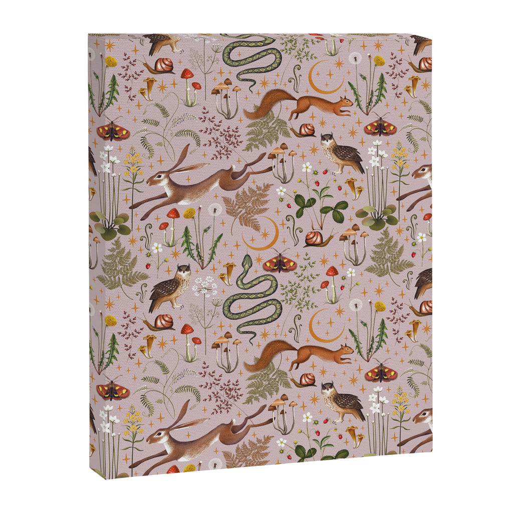 Enchanted Magical Midnight Forest Animals Blush III Canvas Print Gallery Image 8