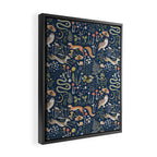 Enchanted Magical Midnight Forest Animals Framed Canvas Print Gallery Image 2