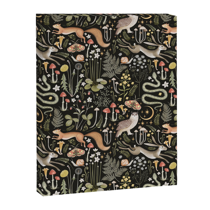 Enchanted Magical Midnight Forest Animals II Canvas Print Gallery Image 1