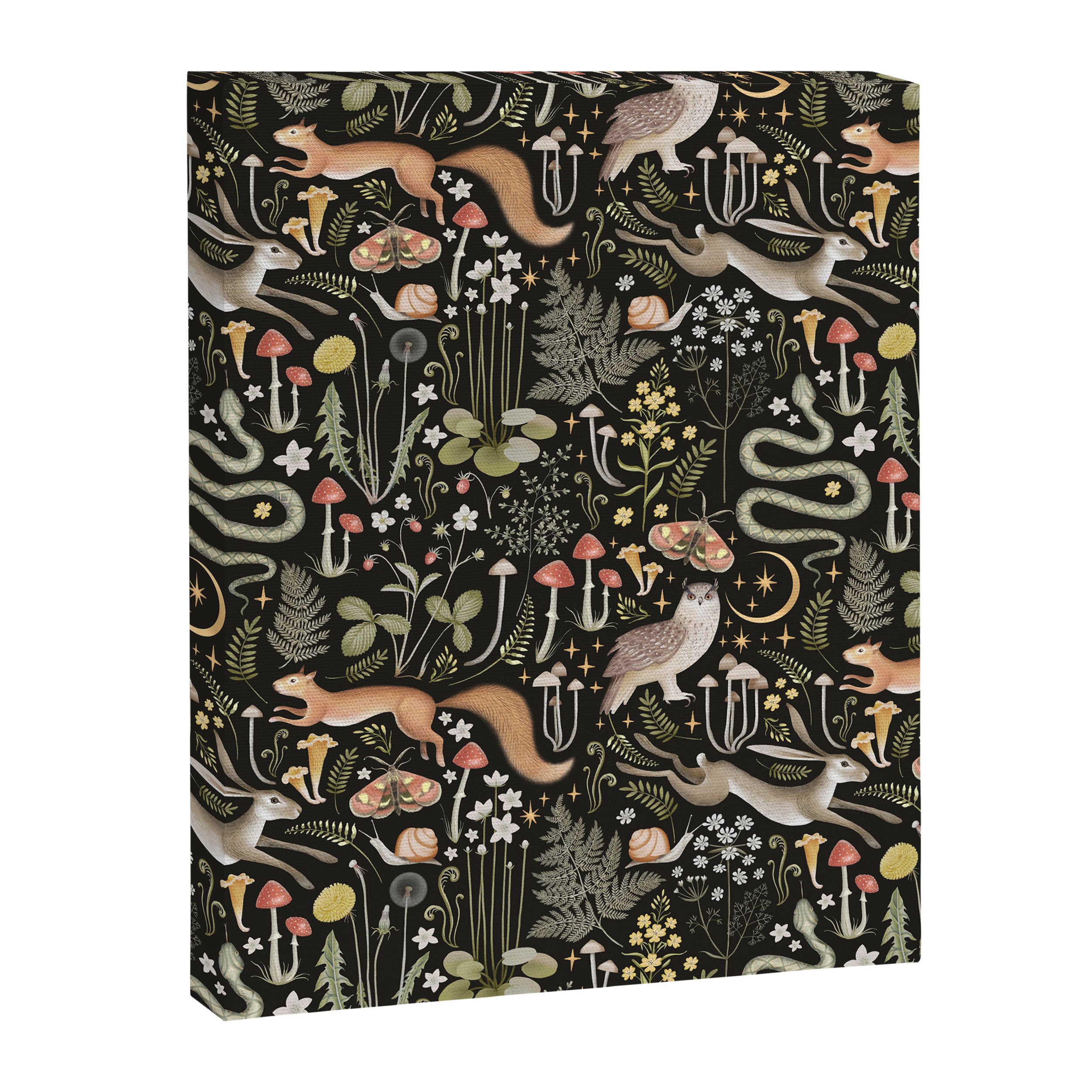 Enchanted Magical Midnight Forest Animals II Canvas Print Gallery Image 8