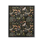 Enchanted Magical Midnight Forest Animals II Framed Canvas Print Gallery Image 8