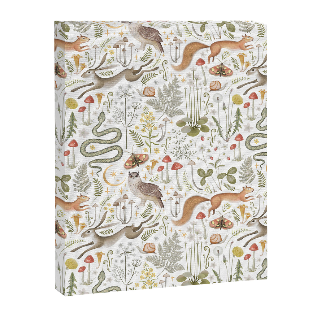 Enchanted Magical Midnight Forest Animals V Canvas Print Gallery Image 8