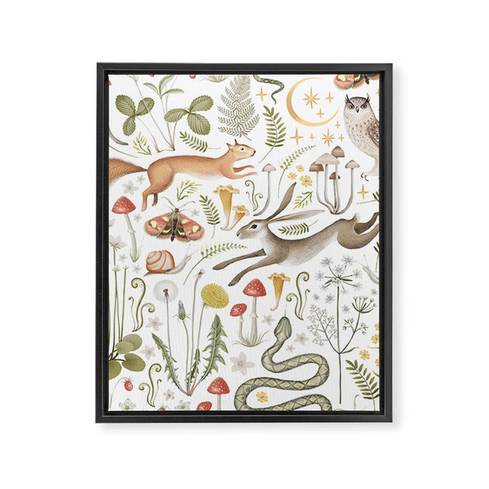 Enchanted Magical Midnight Forest V Framed Canvas Print Gallery Image 1