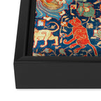 Enchanted Mythical Beasts 17th Century Persian Rug Print Framed Canvas Print Gallery Image 3