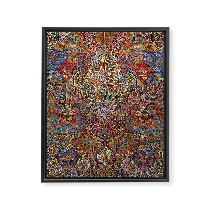 Enchanting Antique Nature Kashmar  Framed Canvas Print Gallery Image 1
