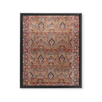 Enchanting Antique Persian Dusky Rose Framed Canvas Print Gallery Image 6