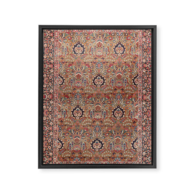 Enchanting Antique Persian Dusky Rose Framed Canvas Print Gallery Image 6