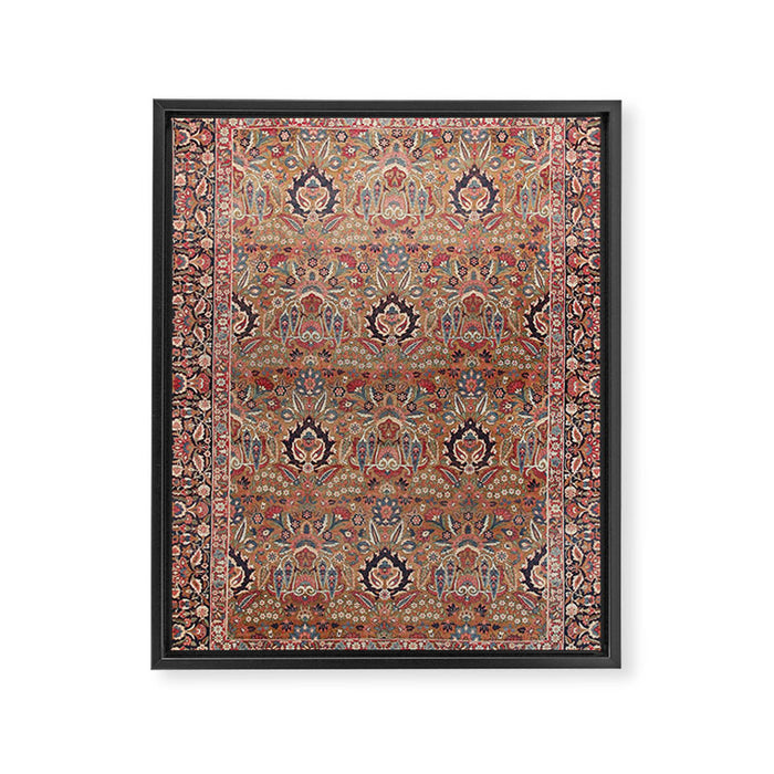 Enchanting Antique Persian Dusky Rose Framed Canvas Print Gallery Image 1