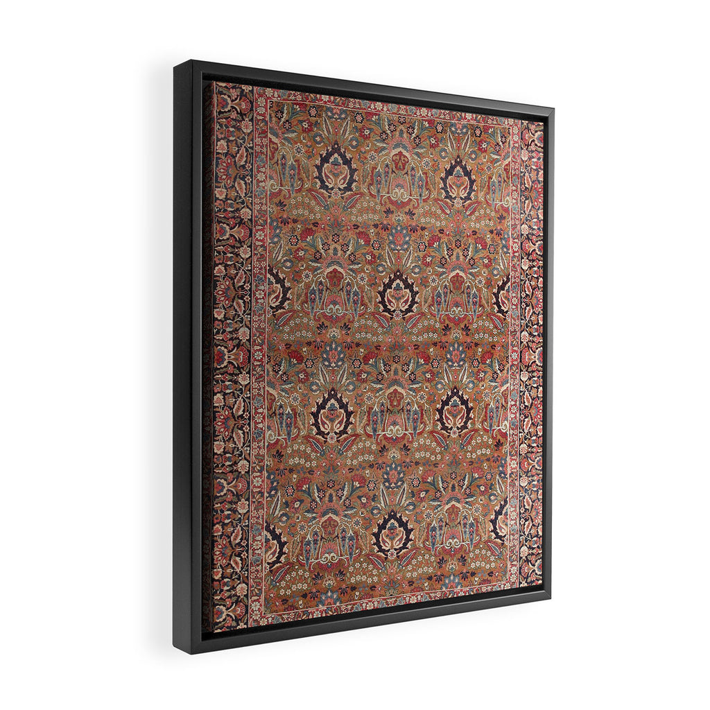 Enchanting Antique Persian Dusky Rose Framed Canvas Print Gallery Image 2
