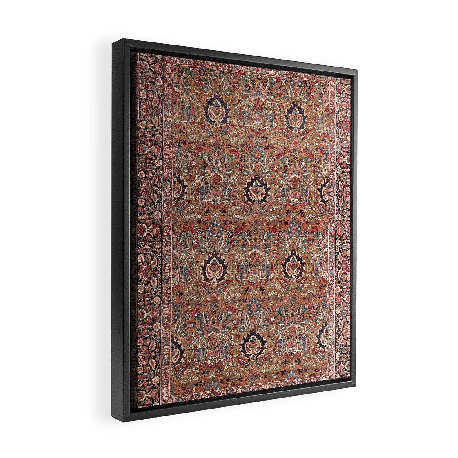 Enchanting Antique Persian Dusky Rose Framed Canvas Print Gallery Image 2