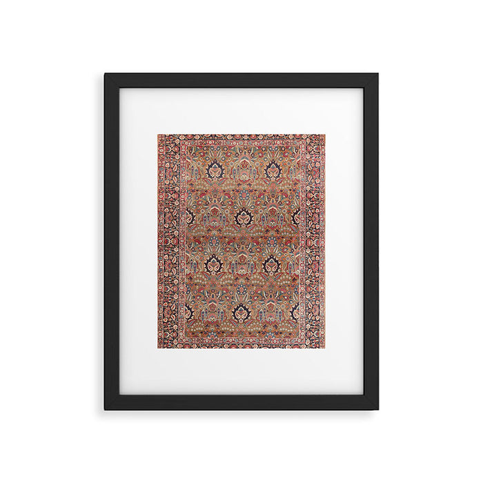 Enchanting Antique Persian Dusky Rose Framed Art Print Gallery Image 1
