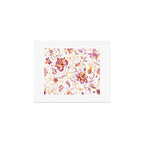 Exotic Oriental Chintz Peach Pink Floral Pattern Art Print Gallery Image 1
