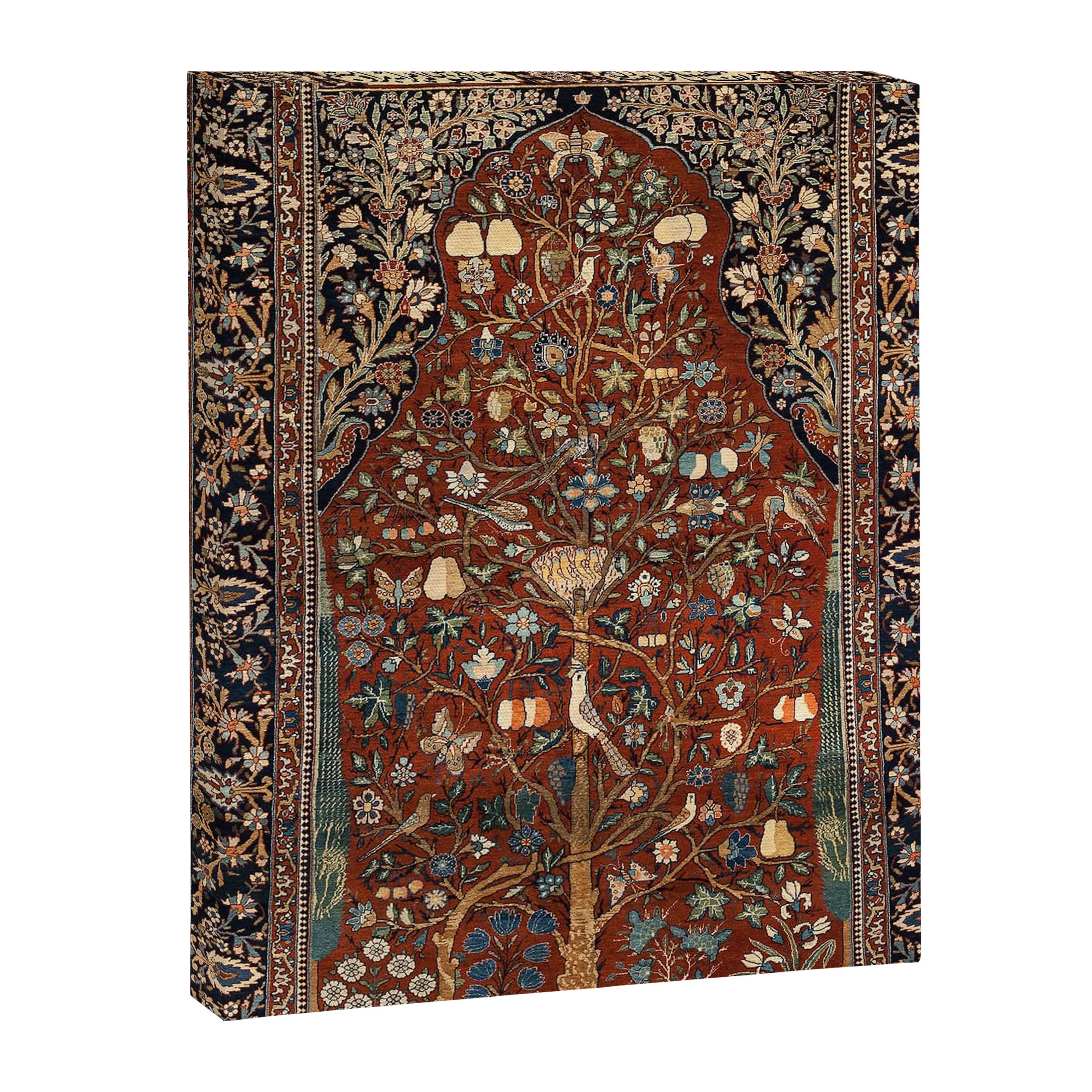 Exquisite Antique Persian Kashan  Canvas Print Gallery Image 6