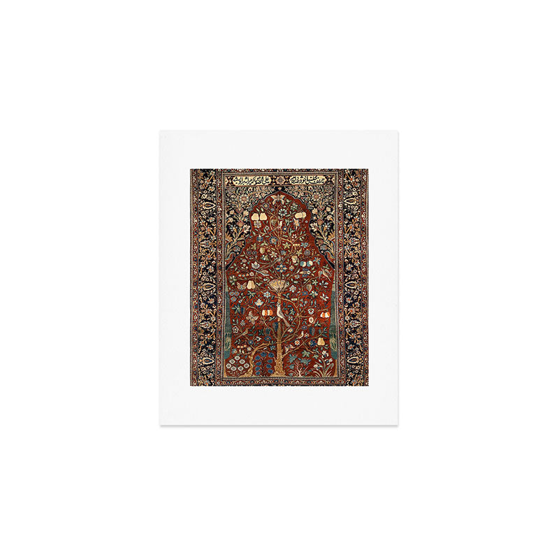 Exquisite Antique Persian Kashan  Art Print Gallery Image 1