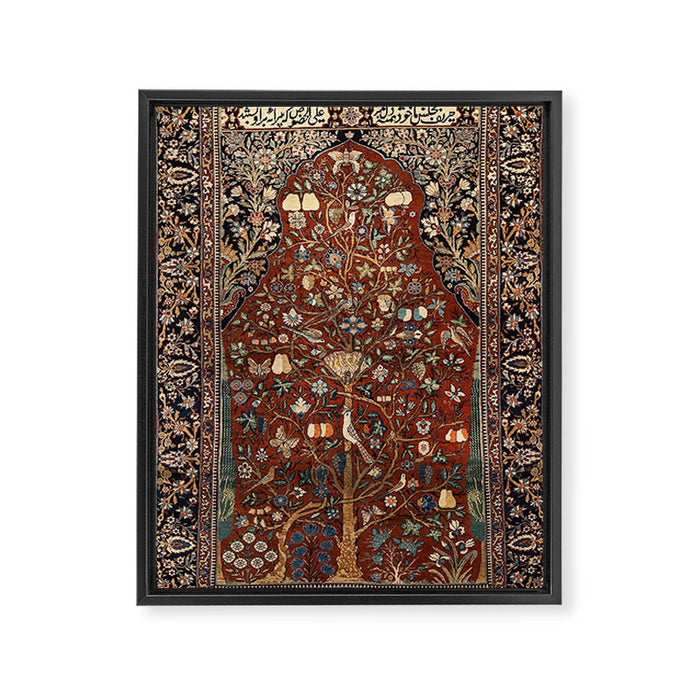 Exquisite Antique Persian Kashan  Framed Canvas Print Gallery Image 1
