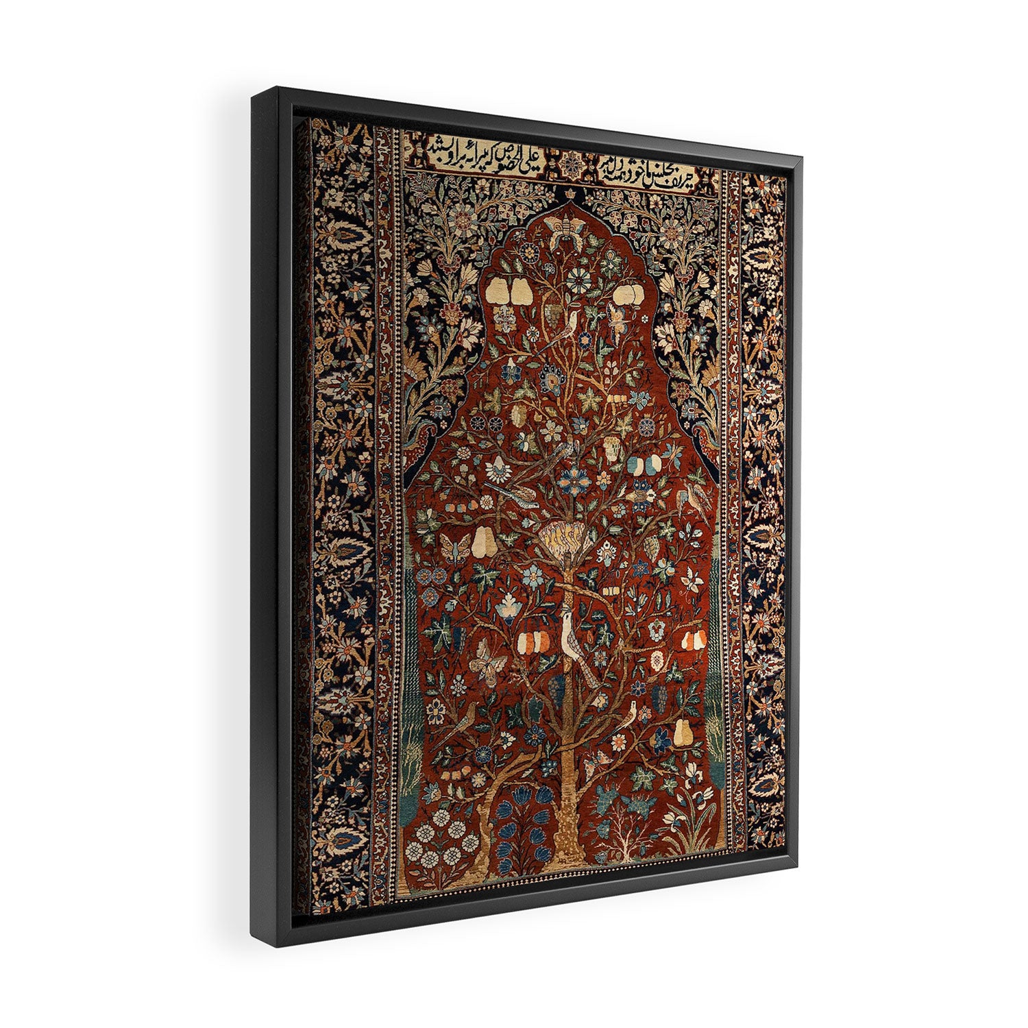 Exquisite Antique Persian Kashan  Framed Canvas Print Gallery Image 2