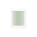 French Green Ticker Stripe Art Print Gallery Image 1