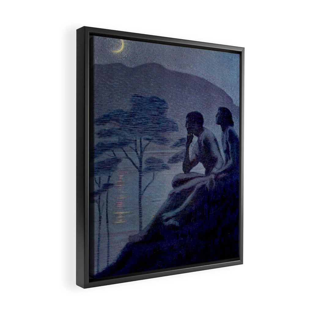 "Give me nights perfectly quiet...and I looking up at the stars" Leaves of Grass by Margaret Cook Framed Canvas Print Gallery Image 2